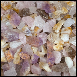 Quartz Mix, Tumbling Rough, per lb