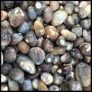 Botswana Eye Agate, Tumbled Stone, 1 lb lot