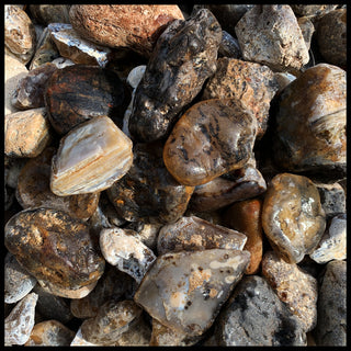 Montana Moss Agate, B Grade, Rough Rock, per lb