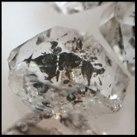 Small Double Terminated Quartz with Coal Inclusions