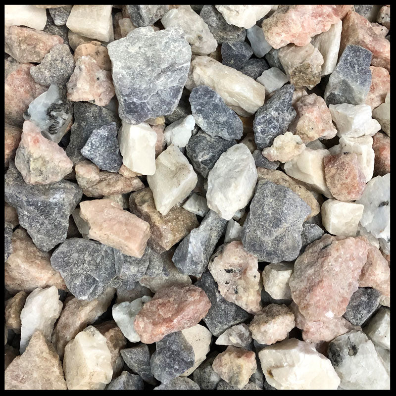 Rough Feldspar Stones - 1/2 Pound Collection In Velvet Bag