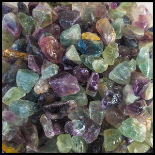 Fluorite, China, Tumbling Rough, per lb