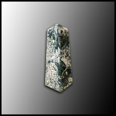Moss Agate Obelisk