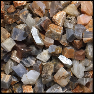 Moonstone, Tumbling Rough, per lb
