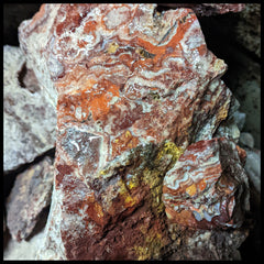 Red Laguna Lace Agate, Rough Rock, per lb