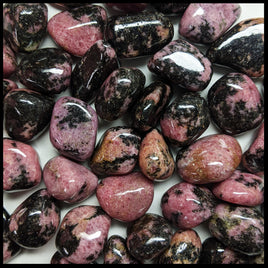Rhodonite, Tumbled Stone, 1 lb lot