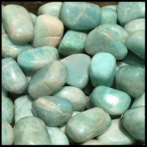 Amazonite, India, Tumbled Stone, 1 lb lot