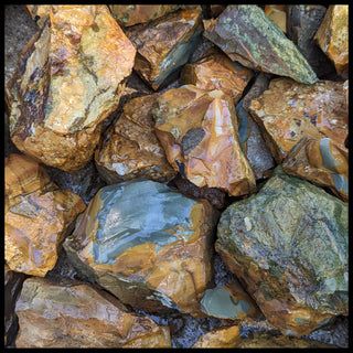 Blue Mustang Picture Jasper, Rough Rock, per lb