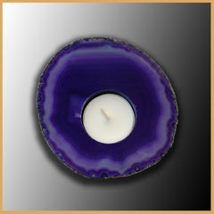 Brazilian Agate Candle Holder, Purple