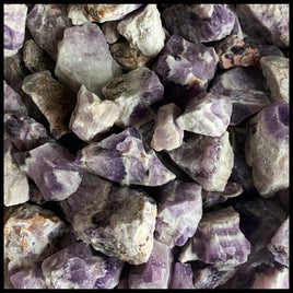 Chevron Amethyst, Tumbling Rough, per lb