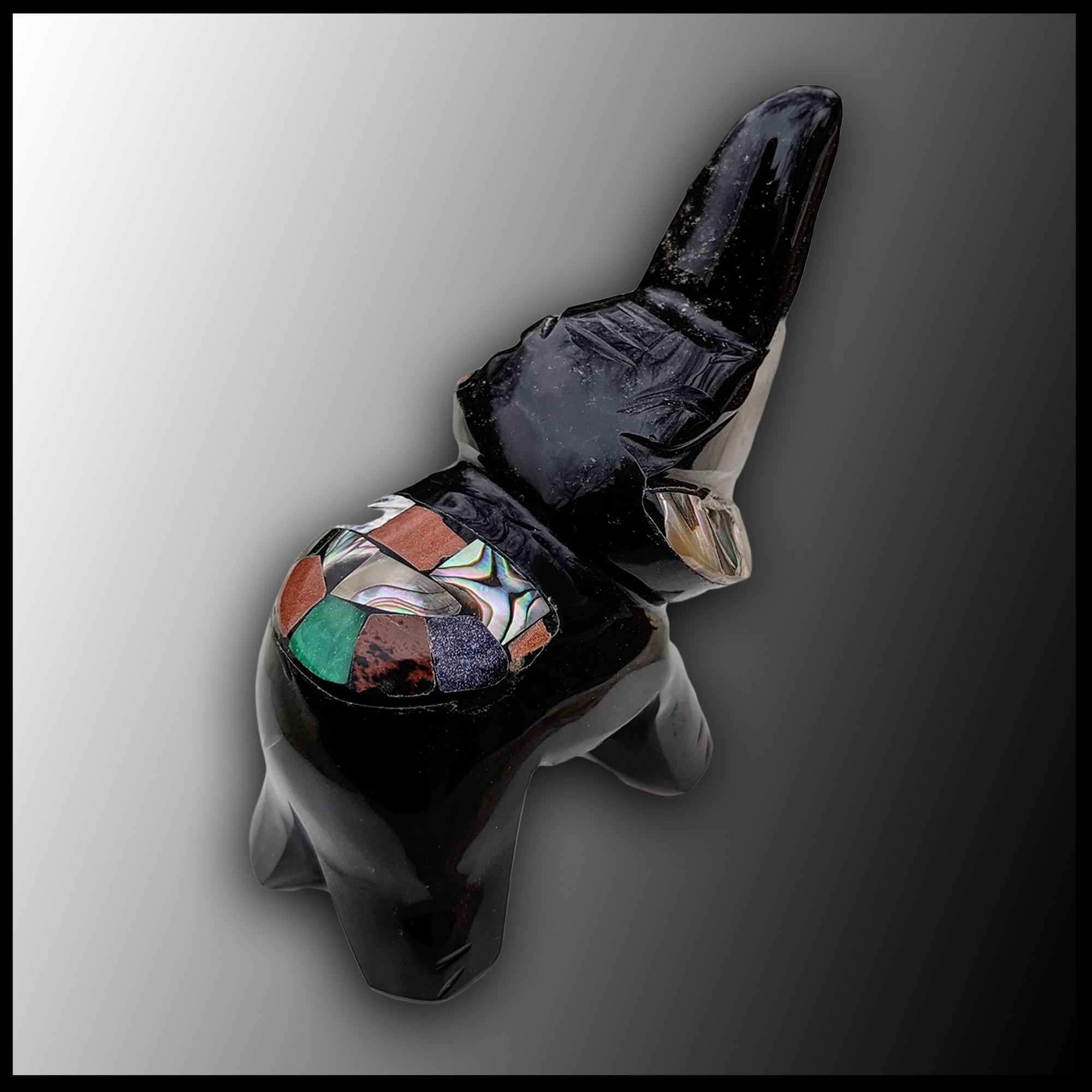 EBO112 Black Obsidian Elephant| The Gem Shop, Inc.