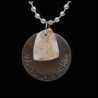 ESC111ag Escape Agate Medallion Necklace