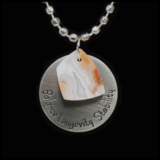 ESC112ag Escape Agate Medallion Necklace