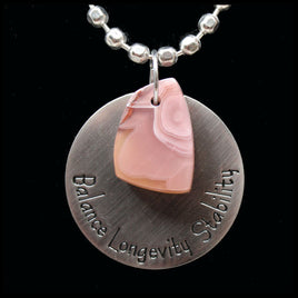 ESC115ag Escape Agate Medallion Necklace