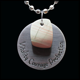 ESC118ja Escape Jasper Medallion Necklace