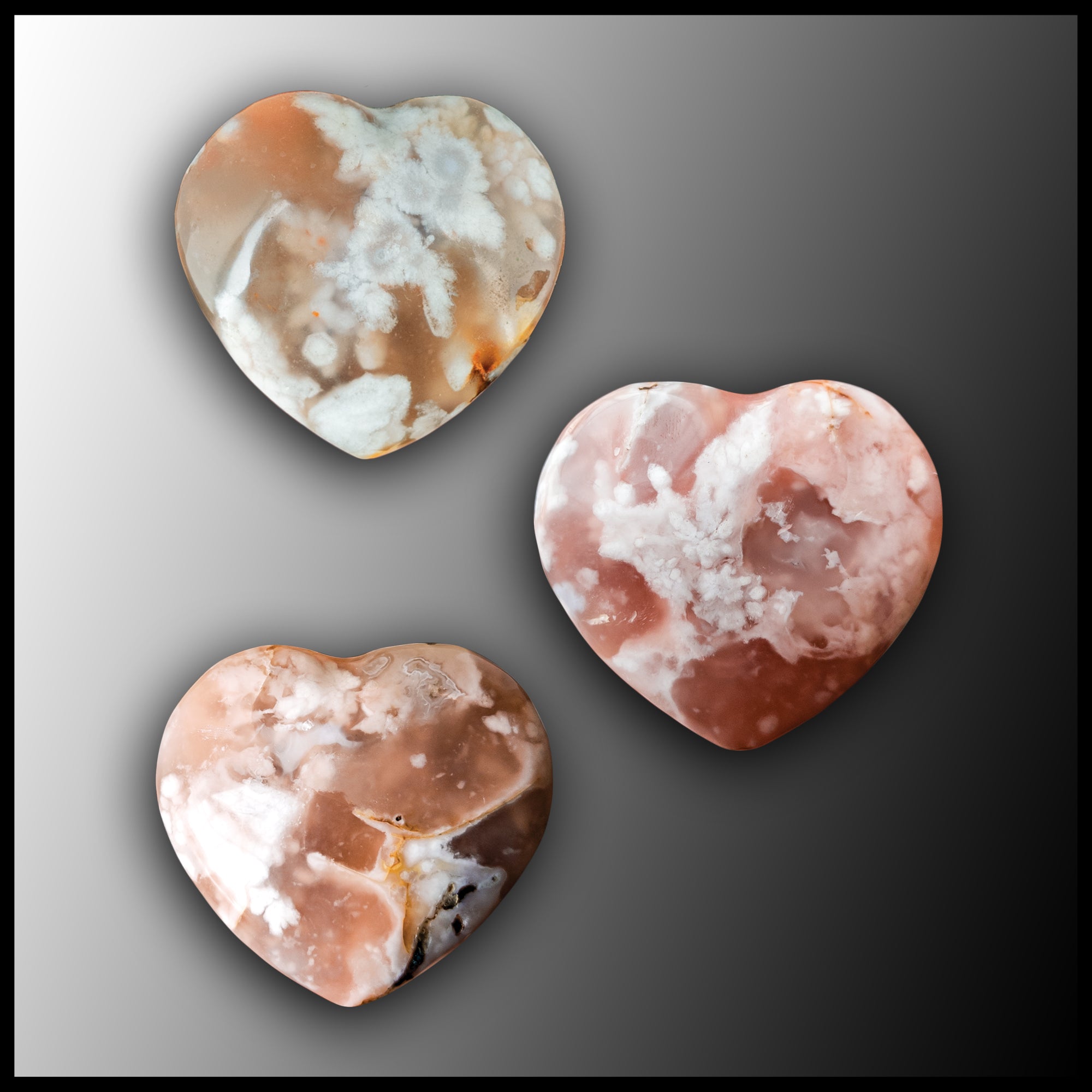 Flower Agate Heart| The Gem Shop, Inc. Flower Agate Heart| The Gem Shop, Inc.