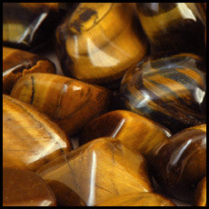 Tigereye, Gold, Tumbled Stone, Individual