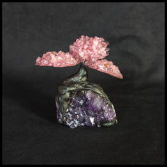 GSTsz1 Gemstone Tree - Rose Quartz and Amethyst