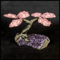 GSTsz2 Gemstone Tree, Rose Quartz & Amethyst