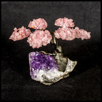 GSTsz2 Gemstone Tree, Rose Quartz & Amethyst