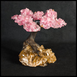 GSTsz3 Gemstone Tree - Rose Quartz and Citrine