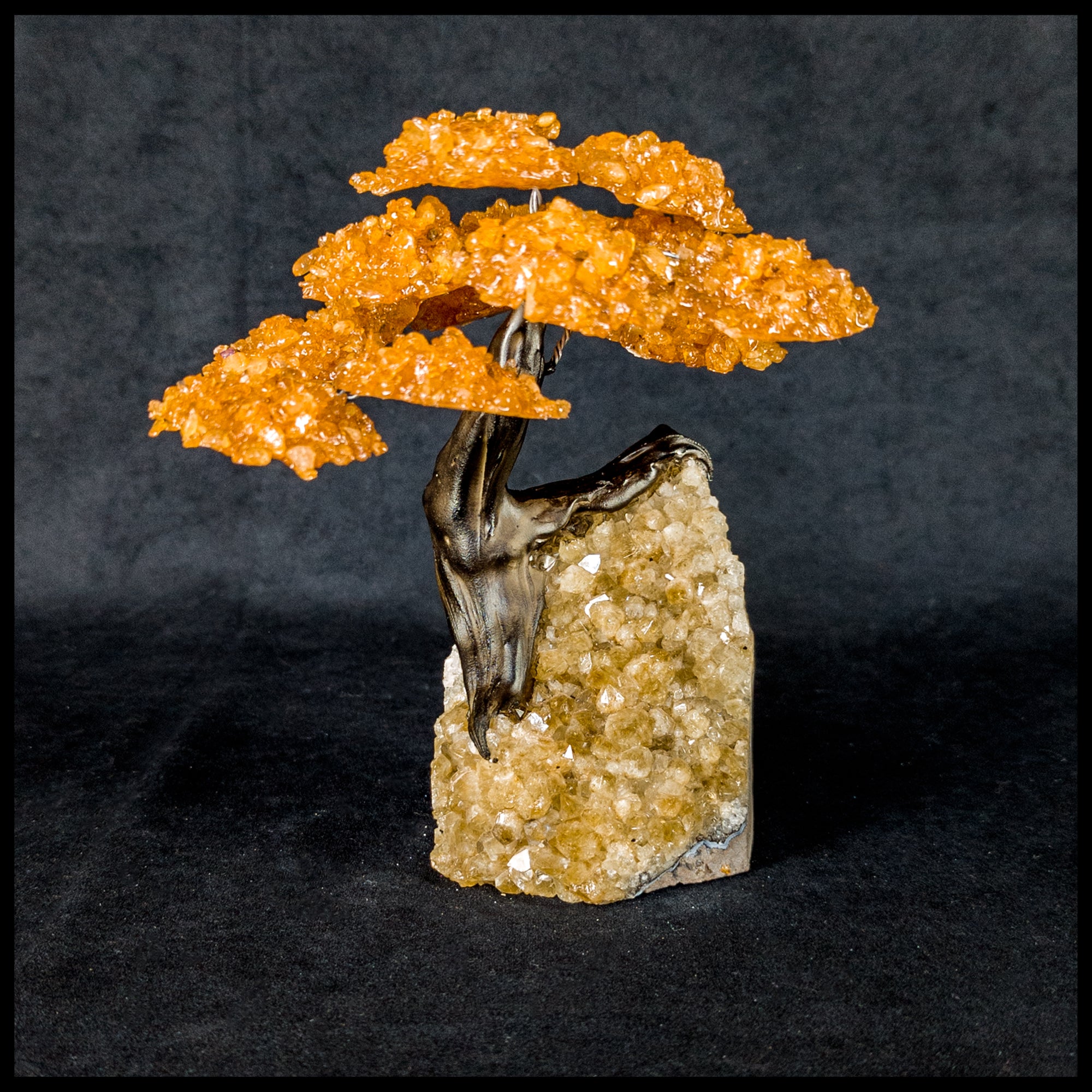 citrine bonsai tree GSTsz4 Gemstone Tree