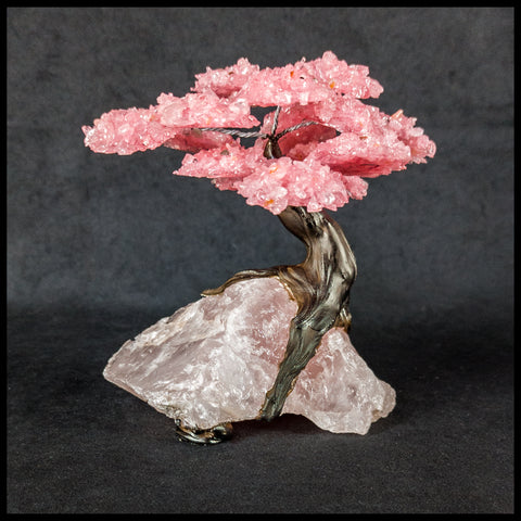 GSTsz4 Gemstone Tree, Rose Quartz