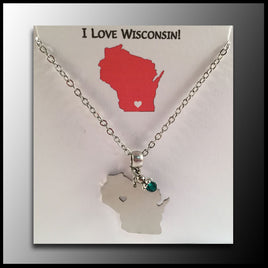 I Love Wisconsin Necklace