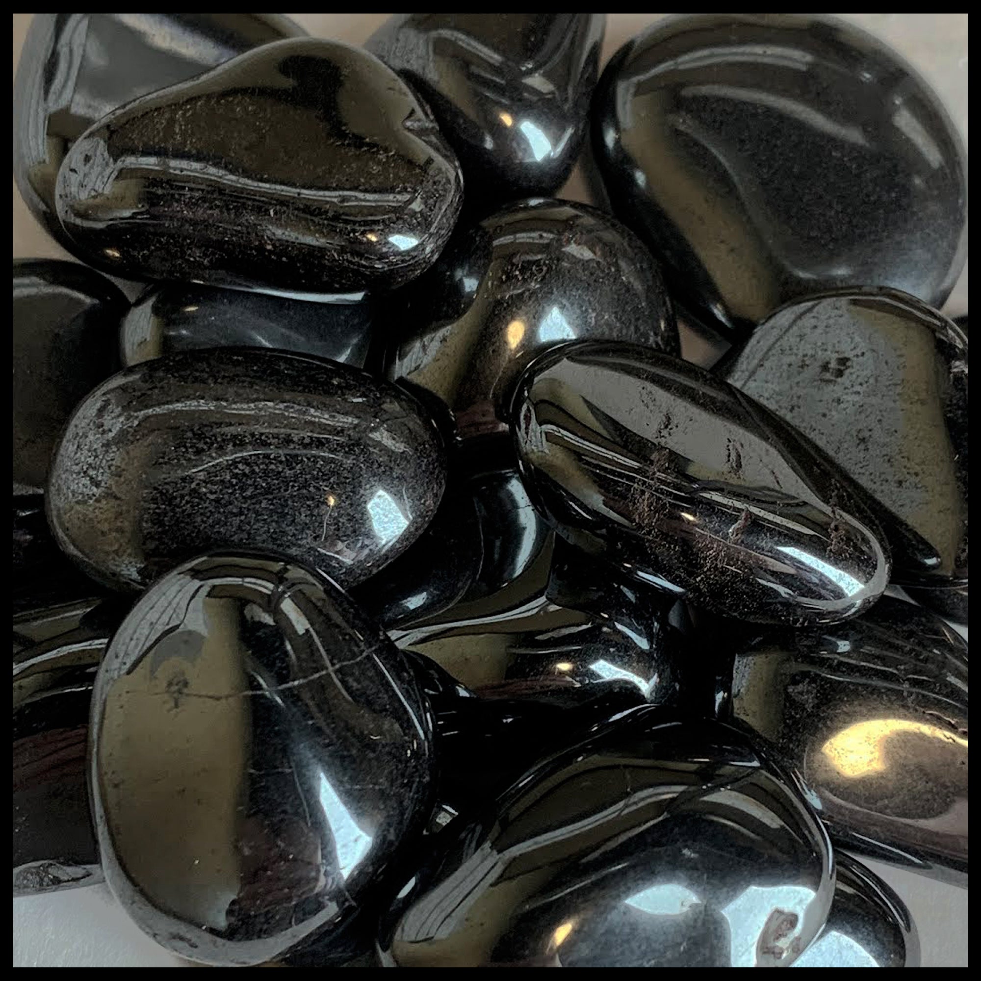 Hematite Tumbled Stones, Huge, 40 to 44 grams, 1-1/4 to 1-1/2 inches