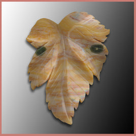 JCRL196 Ocean Jasper® Leaf Carving