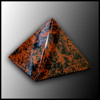 Mahogany Obsidian Pyramid - medium