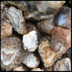 Moroccan Agate, Rough Rock, per lb