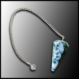 Green Tree Agate Pendulum