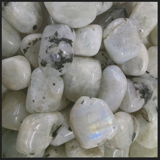 Rainbow Moonstone, Tumbled Stone, Individual