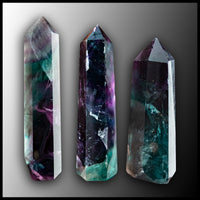 Rainbow Fluorite Tower, dark