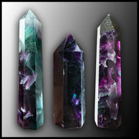 Rainbow Fluorite Tower, dark