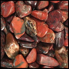 Red Brecciated Jasper, Tumbled Stone, 1 lb lot