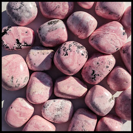 Rhodonite, Hand Polished, Tumbled Stone, 1 lb lot