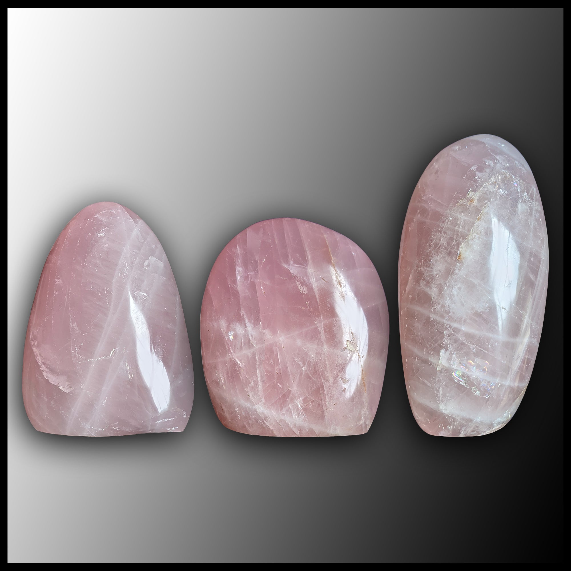 Polished Pink Quartz Rocks Rose Quartz Standup The Gem Shop,