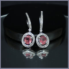 RSJ283 Pink Sapphire Earrings