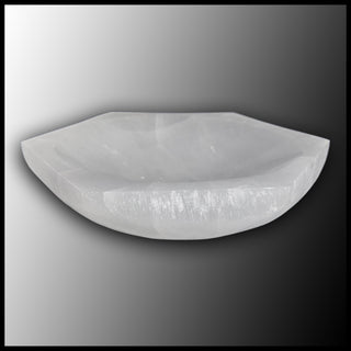 Selenite Bowl, Hexagon, 14 cm