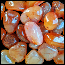 Carnelian Agate, Tumbled Stone, Individual