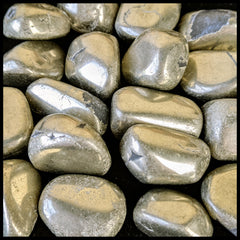 Pyrite, Tumbled Stone, 1 lb lot