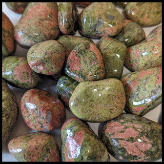 Unakite, Tumbled Stone, 1 lb lot