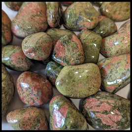 Unakite, Tumbled Stone, 1 lb lot