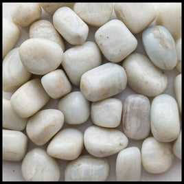 Moonstone, White, Tumbled Stone, 1 lb lot