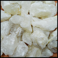 Sulfur Quartz, Tumbling Rough, per lb