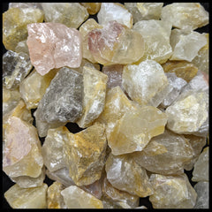 Yellow Hematoid Quartz, Tumbling Rough, 5 lb lot